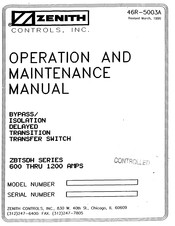 Zenith ZBTSDH SERIES Operation And Maintenance Manual