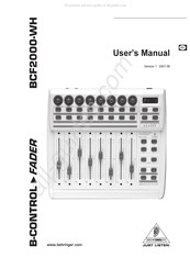 Behringer B-Control Fader BCF2000-WH User Manual