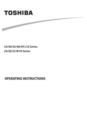 Toshiba 28 W18 Series Operating Instructions Manual