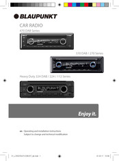 Blaupunkt Heavy Duty 224 DAB Series Operating And Installation