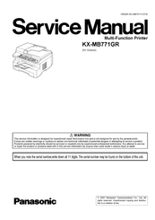 Panasonic KX-MB771GR Service Manual