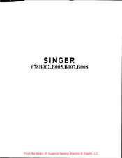 Singer 678B002 Service Manual And Parts List