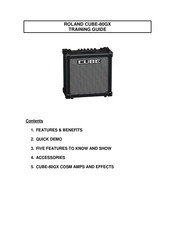 Roland CUBE-80GX Training Manual