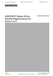 Siemens 6SE7036-1EE85-1AA0 Operating Instructions Manual