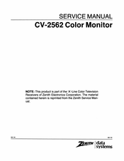 Zenith CV-2562 Service Manual
