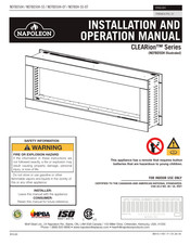 Napoleon CLEARion NEFBD50H-SS-DT Installation And Operation Manual