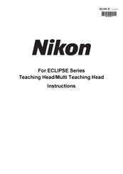 Nikon Eclipse Series Instructions Manual