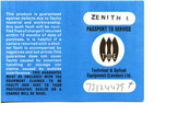 Zenith E Instruction Book