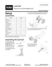 Toro Leaf Cart Operator's Manual