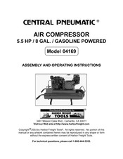 Central Pneumatic 04169 Assembly And Operating Instructions Manual