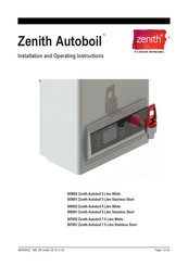 Zenith Autoboil 7.5 Litre White Installation And Operating Instructions Manual