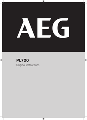 AEG PL700 Original Instructions Manual