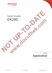Honeywell Elster EK280 Applications Manual