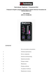 i4Technology BugHunter Professional CR-01 User Manual