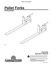 Land Pride Pallet Forks PF10 Operator's Manual