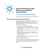 Agilent Technologies Spectrum Mill MS G2721AA Quick Start Manual