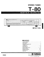 Yamaha T-80 Service Manual