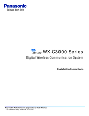 Panasonic Attune WX-H3050 Installation Instructions Manual