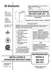 Dometic RM 4180 Installation Manual