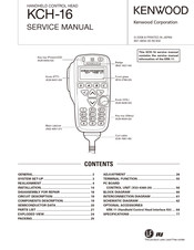 Kenwood KCH-16 Service Manual