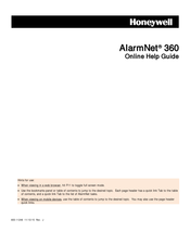 Honeywell AlarmNet 360 Online Help Manual