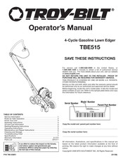Troy-Bilt TBE515 Operator's Manual