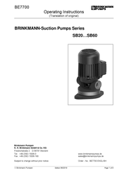 Brinkmann SB60 Operating Instructions Manual