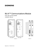 Siemens MJ-X Series Installation Manual