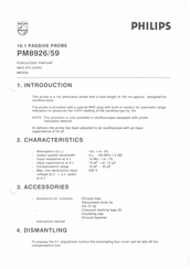 Philips PM8926/59 Instruction Manual