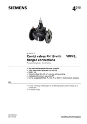 Siemens ACVATIX VPF43.65F35 Manual