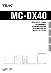 Teac MC-DX40 Owner's Manual