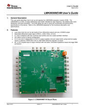 Texas Instruments LMK00308EVM User Manual