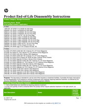 HP QR628A Product End-Of-Life Disassembly Instructions