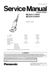 Panasonic MC-E4111-KP47 Service Manual