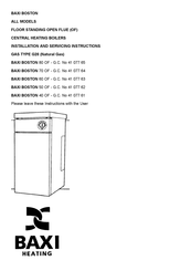 Baxi BOSTON 50 OF Installation And Servicing Instructions