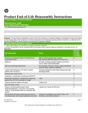 HP 406 Microtower Business Product End-Of-Life Disassembly Instructions