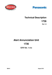 Panasonic Alert annunciation unit 1736 Technical Description