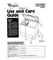 Whirlpool Estate Series Use And Care Manual