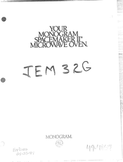 GE Monogram Spacemaker II JEM32G Manual