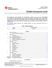 Texas Instruments VCA5807 User Manual