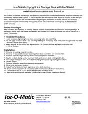 Ice-O-Matic B700-30 Installation Instructions And Parts List