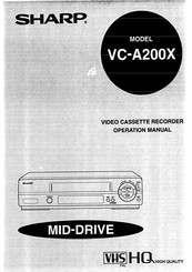 Sharp VC-A200X Operation Manual