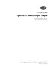 Hach Sigma 1600 Instrument Manual