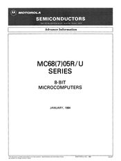 Motorola MC6805R Series Advance Information