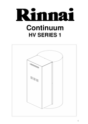 Rinnai Continuum CONHV 330E Installation Instructions Manual