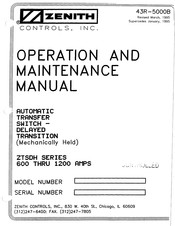 Zenith ZTSDH 600 AMPS Operation And Maintenance Manual