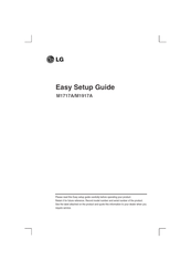 LG Flatron M1717A Easy Setup Manual