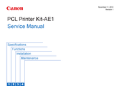 Canon PCL Printer Kit-AE1 Service Manual