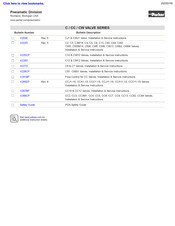 Parker CW3M1A Series Service Instructions Manual