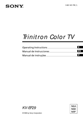 Sony TRINITRON KV-EF29N6A Operating Instructions Manual